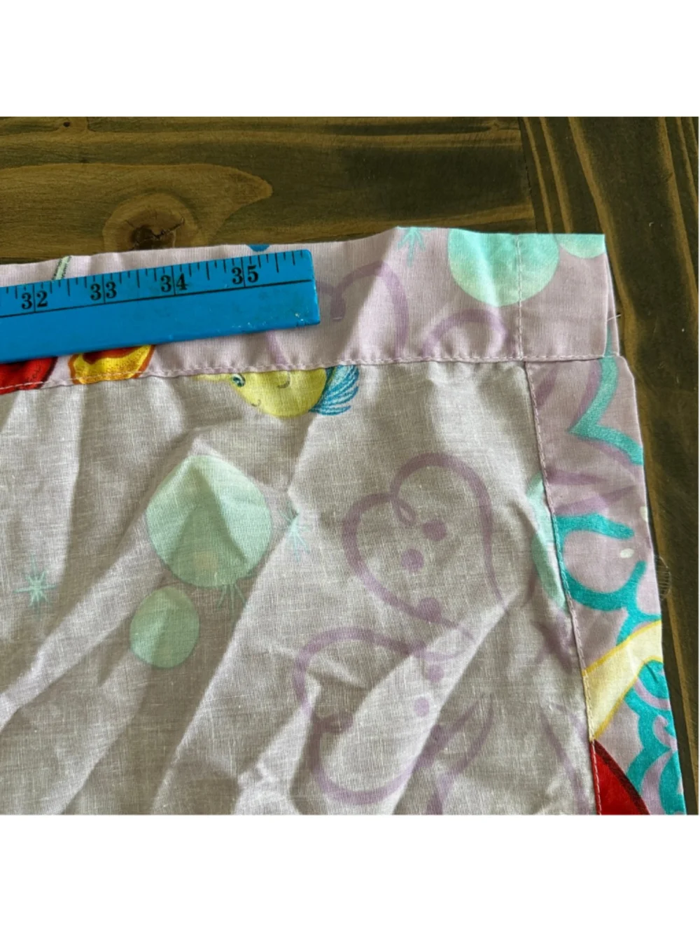 Vintage Disney Little Mermaid Curtains Valance Set Ariel Sebastian Flounder